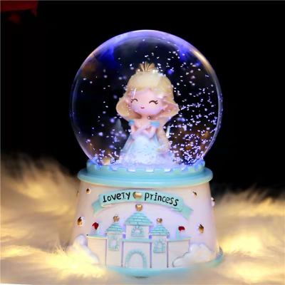 Table Top Crystal Ball Princess Castle Girl Heart Girls Music Box Bedroom Durnishing Articles Childrens Birthday Loveliness G