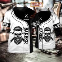 2023 NEW   Hot Sale Fashion t shirt Custom Name Personalized Barber 3D Printed Mens Summer Short sleeve Unisex Casual sports T-shirt DW28  (Contact online for free design of more styles: patterns, names, logos, etc.)