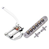 ；。‘【 1Pcs Guitar Vibrato Tailpiece Tremolo Flat Top Body Tremolo Unit Vibrato Bridge Silver &amp; 1Pcs Tune-O-Matic Electric Roller Saddl