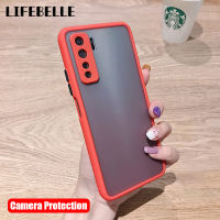 LIFEBELLEสำหรับHuawei Nova 7 SE 5G Case, [ป้องกันเลนส์กล้อง] เคลือบด้านโปร่งแสงHardโทรศัพท์พลาสติกกรณีAnti-Scratch Shockproof Softเคสโทรศัพท์มือถือขอบซิลิโคนเคสป้องกันกลับสำหรับHuawei Nova 7SE 5G