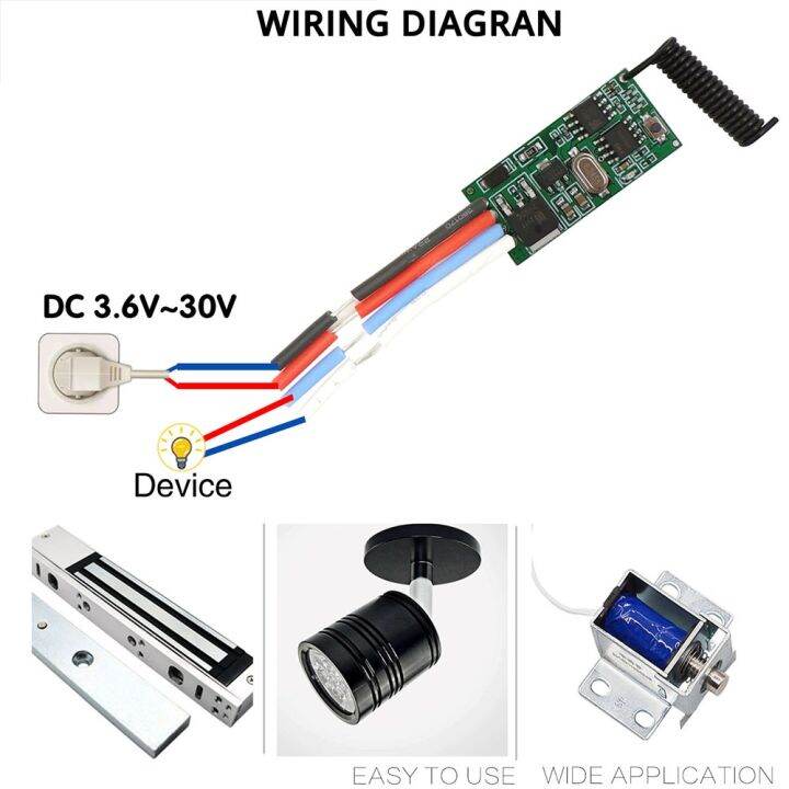 yf-433mhz-6v-12v-24v-relay-receiver-1-channel-module-metal-transmitter-for