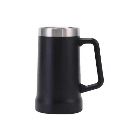 ☒  Transnational foreign trade 304 stainless steel vacuum beer mug with handle large capacity water insulation