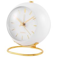 Battery Operated Desk Alarm Clocks with Light,Retro Silent Analogue Small Clock,Table Bedside Alarm Clocks Decor