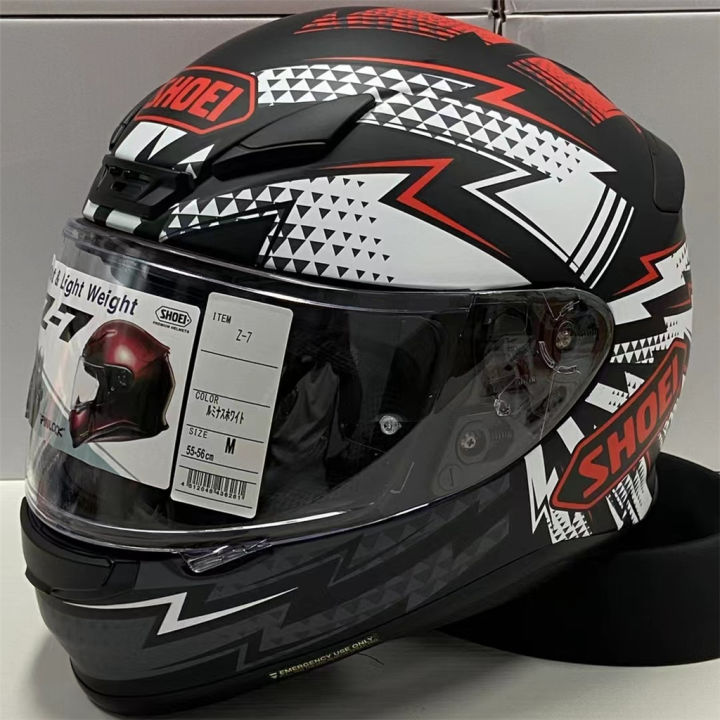 New SHOEI Z7 Red Lightning Full Face Helmet SHOEI Motorcycle Race
