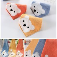 Children Towels Baby Face Towel Cute Cartoon Bear Pattern Hangable Hand Towel Soft Cotton Towels Kids Bathroom Products