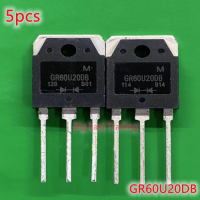 5ชิ้นไดโอดฟื้นตัวเร็ว GR60U20DB 60A200V TO-3P รับประกันคุณภาพ