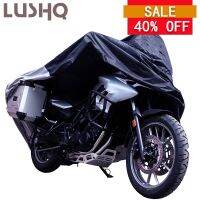 LUSHQ กลางแจ้งกันน้ำผ้าคลุมรถจักรยานยนต์ Housse Moto Bache กรณีมอเตอร์ครอสเต็นท์จักรยานยนต์ดิน M-4XL ผ้าคลุมรถมอเตอร์ไบค์จักรยาน