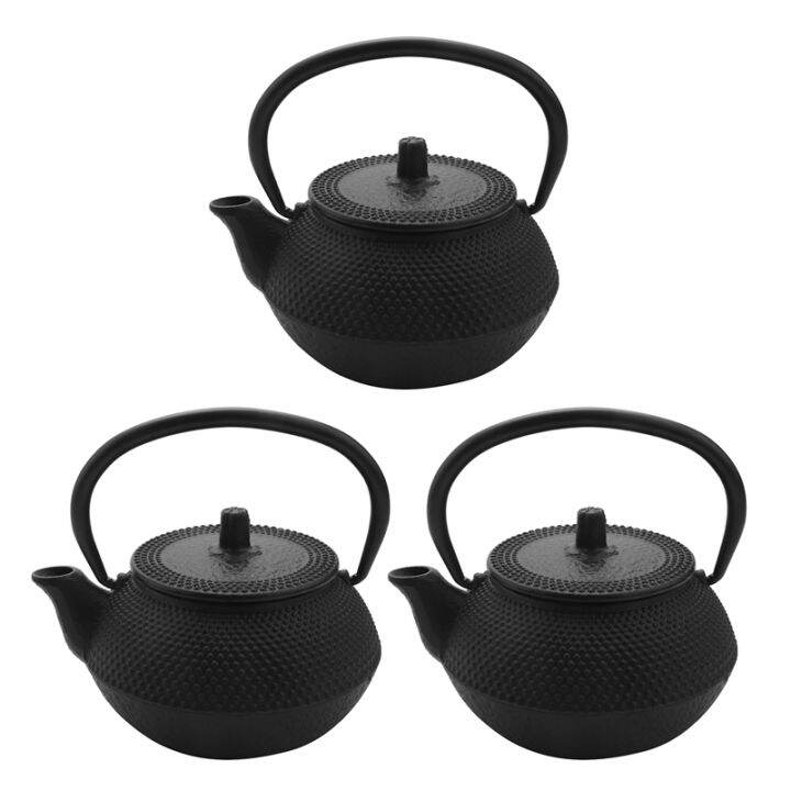 3X Style Cast Iron Kettle Teapot Comes with Strainer Tea Pot 300Ml ...