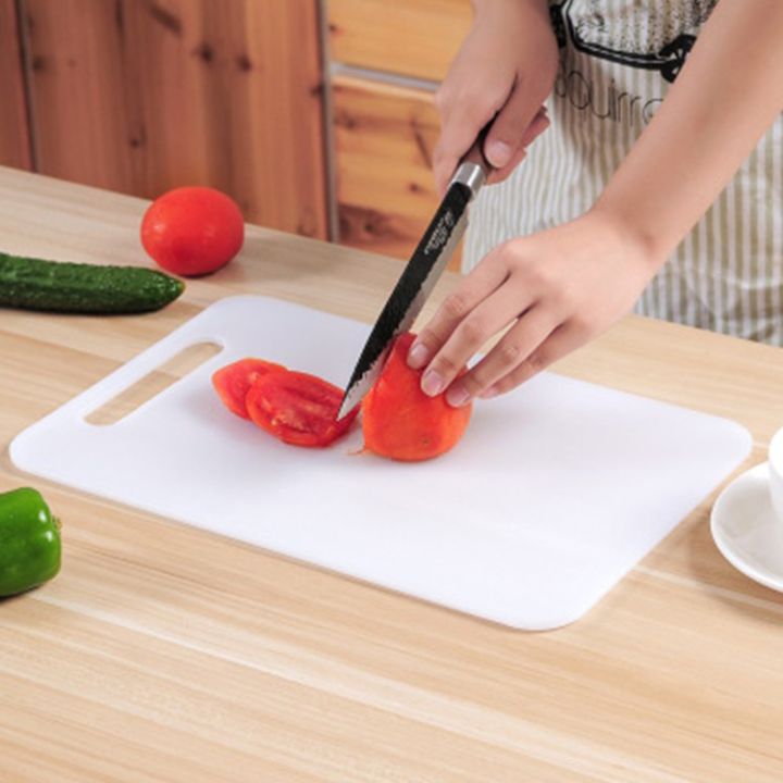 1pc White Plastic Cutting Board For Kitchen