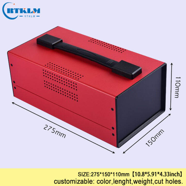 เหล็กอิเล็กทรอนิกส์กล่องโครงการ-diy-คณะรัฐมนตรีกล่องแยกมือถือโลหะสก์ท็อปสิ่งที่ส่งมากล่องแผงไฟฟ้า275-150-110มิลลิเมตร