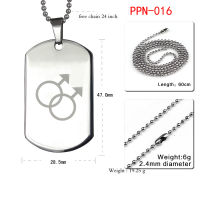 10pcssets Wholesale Stainless Steel Dog Tag Necklace Pendant Pride Jewelry