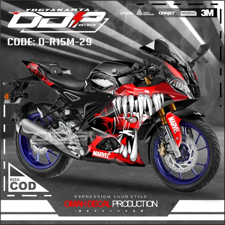 DECAL R15M V4 FULL BODY DEKAL STIKER MOTOR YAMAHA R15 V1 V2 V3 V4 DECAL ...