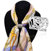 【CW】 Scarf Shawl Buckle Clip Holder Jewelry Hollow Alloy Clasp Accessory