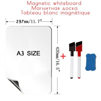 A3 Size Whiteboard Magnet fridge Magnetic Board for notes for Wall Calendar Message Drawing marker Wall stickers Plan de Travail