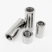 2/10pcs M3 M4 M5 M6 M8 M10 304 Stainless Steel Extend Long Lengthen Round Coupling Nut Connector Joint Sleeve Tubular Nut