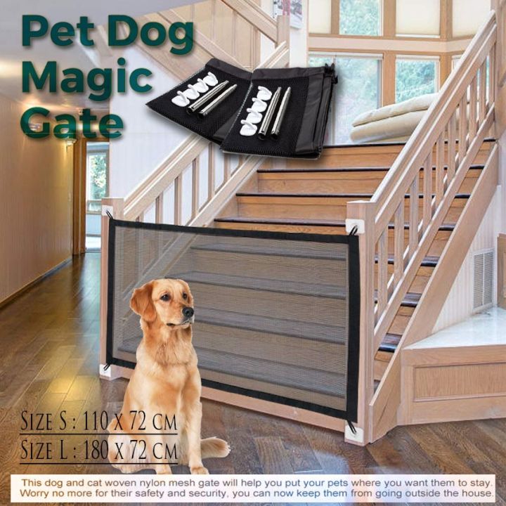 ส่งฟรี-magic-pet-gate-ประตูม้วนกั้นสัตว์เลี้ยงมหัศจรรย์-ม่านรั้วกันสุนัข-ที่กั้นเด็ก-ประตูกั้นบันได-ที่กั้นบันได-ที่กั้นประตู