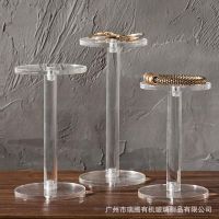 [COD] Wholesale acrylic display stand cosmetics round transparent desktop decoration model set