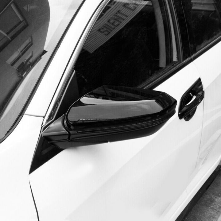 รถสีดำซ้ายคนขับกระจกมองข้างฝาครอบเหมาะสำหรับฮอนด้าซีวิค10th-2016-2017-2018-2019-2020-76251tbaa11zf