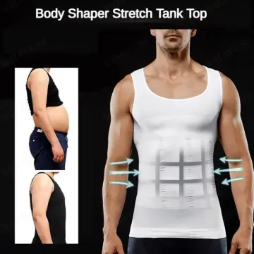 Ionic Shaping Vest, Comfortable and Breathable Ice-Silk Fabric Compression  Shirts for Men to Build A Perfect Body