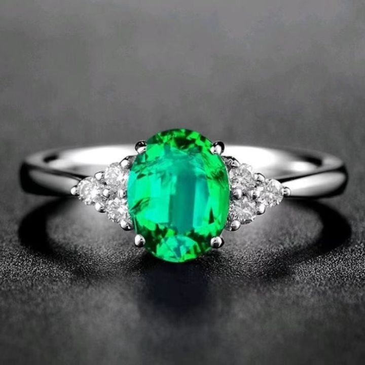 แหวนเพชรพลอย-แหวนผู้หญิง-สไตล์เรียบง่าย-แหวนพลอย-สีเขียวแจสเปอร์-แหวนเพชรผู้หญิง-เครื่องประดับผู้หญิง