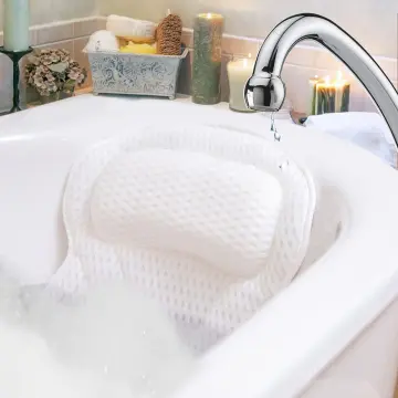 Mesh Headrest Backrest Bathroom Bathtub Pillow Non-Slip Cushioned Bath Tub  Spa Pillow With Suction Cups Bath Cushion