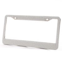 Car Shining Diamond Bling Glitter Crystal Rhinestone Metal US Car License Plate Frame License Plate Frame Holder For USA