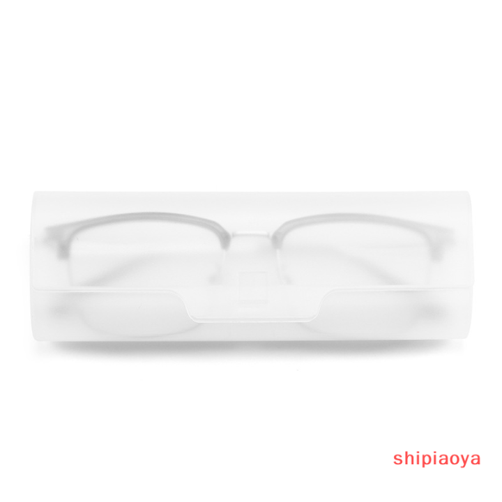 shipiaoya-กรณีแว่นตาพลาสติกใสฝ้าง่ายน้ำหนักเบาแว่นกันแดดกล่องพลาสติกแข็งกล่องเหล็กของขวัญอ่อน