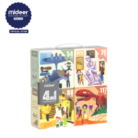 Mideer มิเดียร์ 4 in 1 Puzzle- museum เซตจิ๊กซอว์ 4 พิพิธภัณฑ์