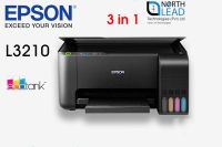 ปริ้นท์เตอร์ Epson EcoTank L3210 All-in-One Ink Tank Printer (หมึกพรีเมี่ยม) พร้อมหมึกพรีเมี่ยม สีละ1ขวด