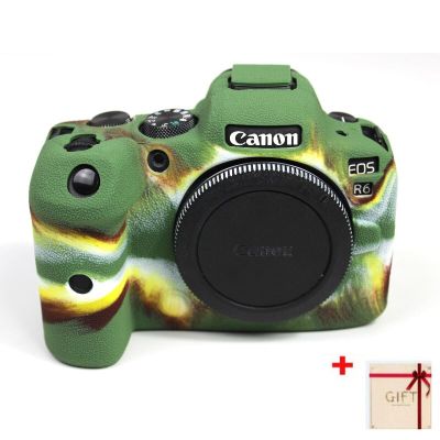 High Quality Silicon Case Body Protective Cover Protector Frame Skin For Canon EOS R6 EOSR6 Camera Accessories With Clean Pen