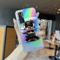 Casing Ponsel เคสกล่องที่สร้างสรรค์สำหรับ Vivo V20 V20 2021 V20 SE สีสันสดใสปลอกหุ้มบัตรเลเซอร์ในตัว