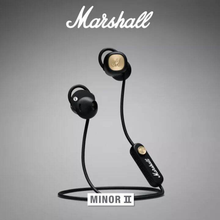 หูฟัง-marshall-mode-eq-black-brass-หูฟัง-minor-ii-black-ชุดหูฟังบลูทูธไร้สาย-earphones-in-ear-headphones