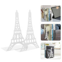 FICUESTORE【New】 2pcs Metal Book Metal Book Organizer นำกลับมาใช้ใหม่ Bookends ผู้ถือหนังสือที่สร้างขึ้นใหม่