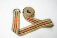 YogaAum เชือกเล่นโยคะ AumStrap - Beige with White/Orange Line (200 cm.)