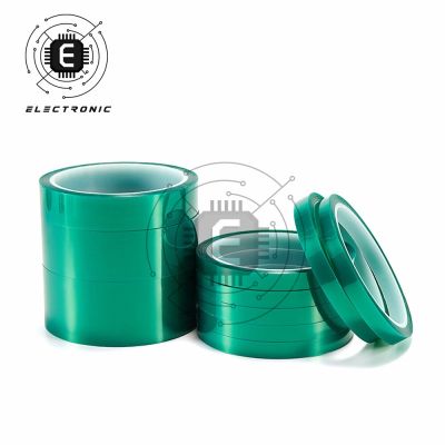 15 20 25 30 40 50 100mm Green PET Film Tape High Temperature Heat Resistant PCB Solder SMT Plating Shield Insulation Protection Adhesives Tape