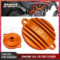 Engine Oil Filter Cover For DUKE RC 200 250 390 790 690 SMC Enduro R 640 LC4 Motorcycle Parts Clearness Guard Cap Dirt Pit Bike