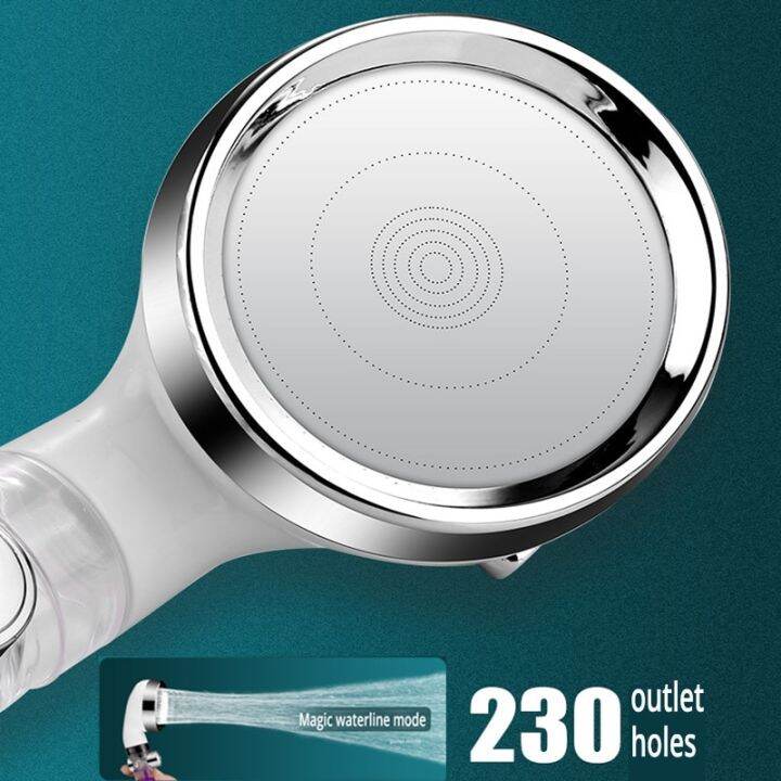 High Quality Turbo Spa Shower Head With Switch On/Off Button