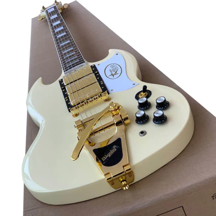 Gibson SG Big Stick Electric Guitar Gold Hardware Classic Cream