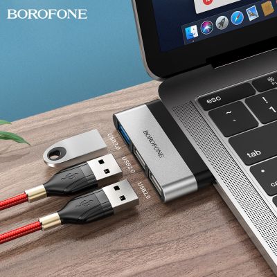 Borofone USB ชนิด C ฮับต่อพ่วง USB อย่างรวดเร็ว3.0เป็น Type-C สำหรับ MacbookPro 13 15 Air Mi Pro Xiaomi Huawei แปลงสายเคเบิล OTG