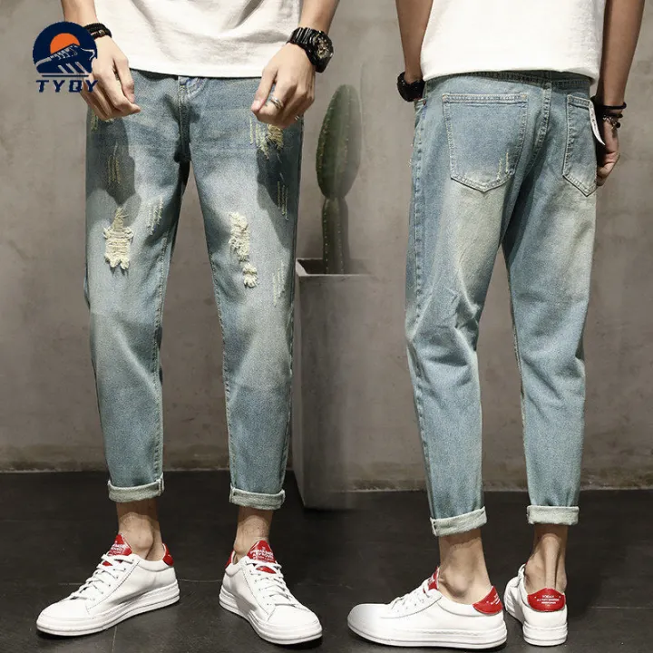 TYQY pantalon pang lalaki Stretchable Jeans Men Original Straight Cut ...