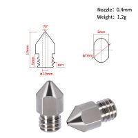 【☃】 cwaozi KINGROON E3D หัวฉีด MK8 Titanium Alloy หัวฉีดความแข็งโลหะ Extruder Hotend หัวฉีด M6ด้าย0.4มม. สำหรับ1.75มม. Filament