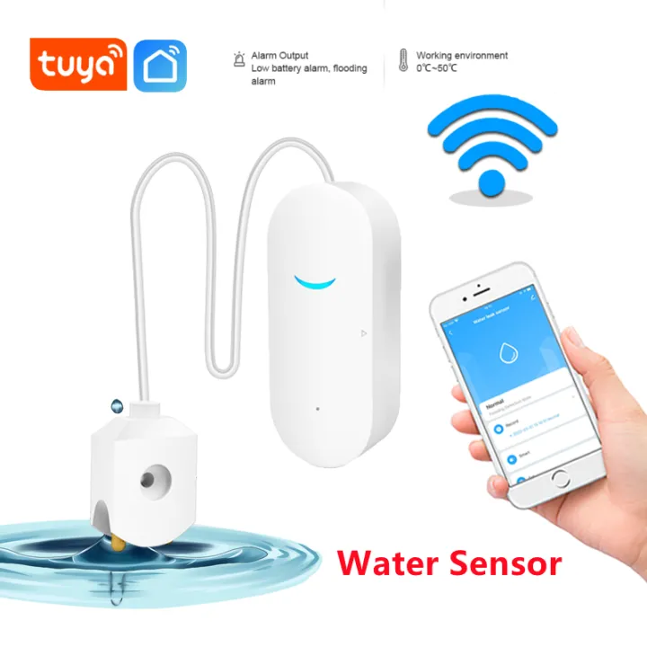 Jiuch WiFi Water Leakage Sensor Smart Water Sensor Home Security น้ำ