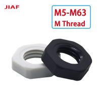 10/100pcs M5-M63X1.5 Plastic Nut Metric Thread Hexagon Black White Nylon Nut Pitch 1.5mm/2mm