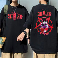 Mens Large T-shirt Funny Game Cult Of The Lamb Graphic Tshirts Male Cotton Oversized Tshirt Streetwear Men 4XL/5XL/6XL