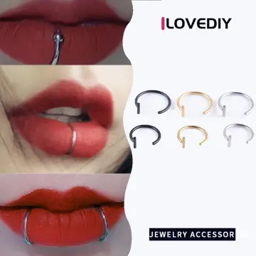 Fake lip piercings are the latest way to add some edge to your look