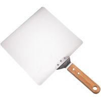 Square shovel with wooden handle Cake dispenser Baking tool Pizza cutter 10 inch stainless steel pizza Safe transfer shovel