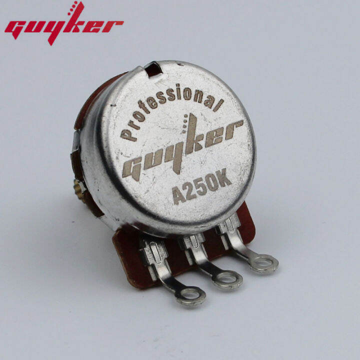 1 Piece GUYKER A250K/A500K Brass Split Shaft Potentiometer For Electric Guitar Bass Accessories