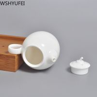 Handmade Upscale white porcelain teapot ivory white teapot tea set Chinese tea room etiquette tool Household wine set