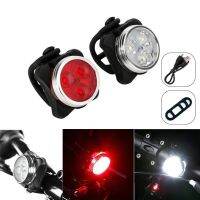 High Quality Bright Cycling Bicycle Bike 3 LED Head Front light 4 modes USB Rechargeable Tail Clip Light Lamp Waterproof