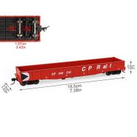 1pc2pcs HO Scale 53ft Red Printed Open Gondola Car Shipping Container Railway Wagons Rolling Stock 1:87 Freight Car C8743PHo